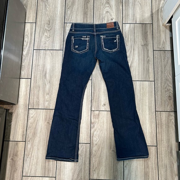 BKE Denim Womens Jeans 29R Dark Wash Faded Bootcut Preppy Casual Denim - Picture 8 of 16